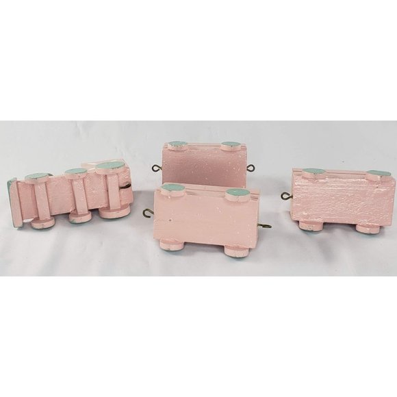 Vintage Easter Egg Wooden Train Hand Painted Decorative - Picture 3 of 6